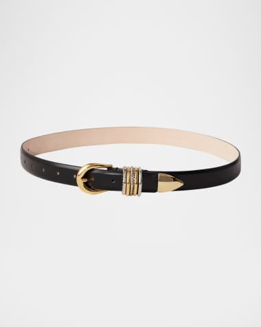 Dehanche Hollyhock Embellished Leather Belt