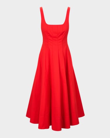 STAUD Wells Midi Dress