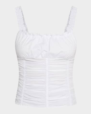 STAUD Nic Shirred Tank Top