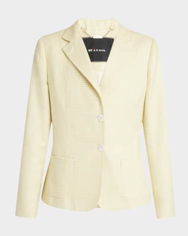 Kiton Check Single-Breasted Jacket