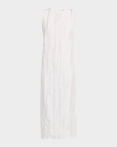 Loulou Studio Textured Cotton Sleeveless Midi Dress