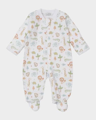 Kissy Kissy Boy's Jungle Adventure Printed Footie, Size Newborn-9M