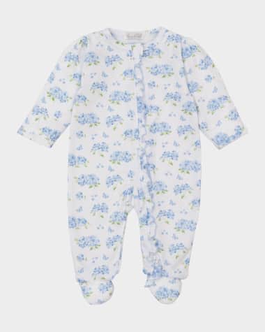 Kissy Kissy Girl's Heavenly Hydrangeas Footie, Size Newborn-9M