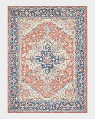 Exquisite Rugs Richmond Serapi Hand-Tufted Red/Blue Rug, 6' x 9'