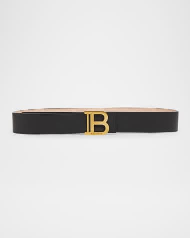 Balmain B-Logo Medium Leather Belt