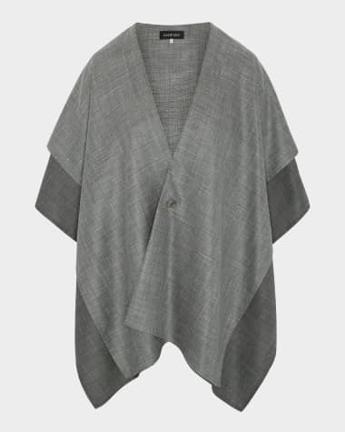 Eskandar Double Layer Blanket Tabard (Long Length)