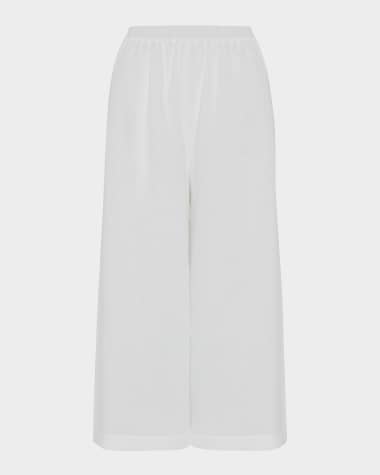 Eskandar Flared Linen Culottes