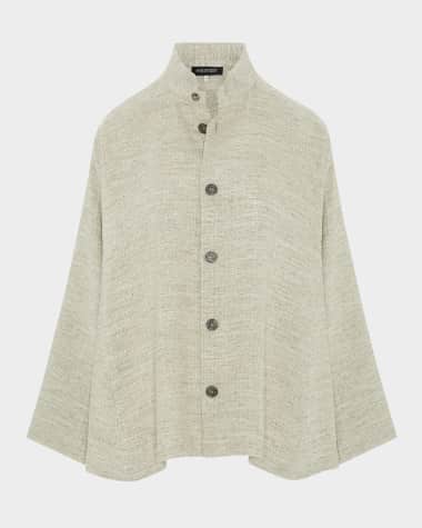 Eskandar Caucasus Jacket With Notch Collar (Mid Plus Length)