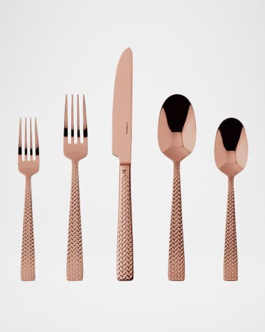 Sambonet Cortina Copper 5-Piece Flatware Place Setting