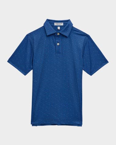 Peter Millar Boy's Castellina Youth Performance Jersey Polo Shirt, Size XS-XL