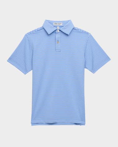 Peter Millar Boy's Linden Performance Jersey Polo Shirt, Size XS-XL