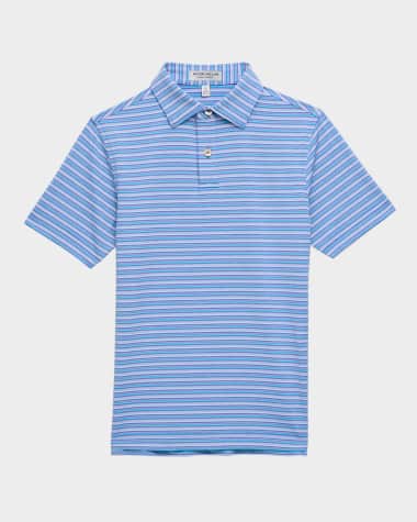Peter Millar Boy's Avent Performance Jersey Polo Shirt, Size XS-XL