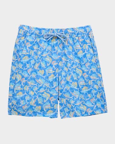 Peter Millar Boy's Tackle The Day Swim Trunks, Size XS-XL