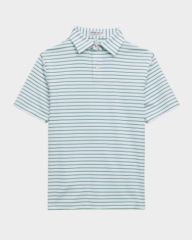 Peter Millar Boy's Dunnes Performance Jersey Polo Shirt, Size XS-XL