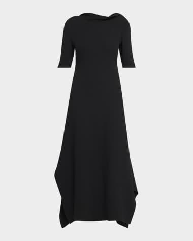THE ROW Faede Draped Back Long Silk Dress