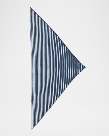 Giorgio Armani Men's Silk Stripe Neck Scarf