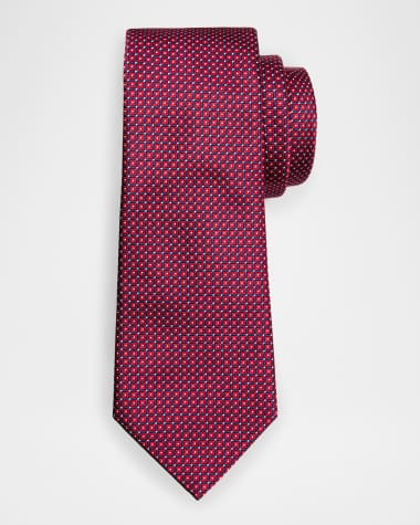 Giorgio Armani Men's Micro-Square Silk Tie
