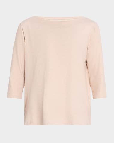 Majestic Filatures Soft Touch 3/4-Sleeve Metallic Jersey T-Shirt