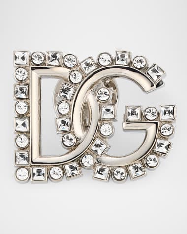 Dolce&Gabbana Rhinestone DG Logo Brooch