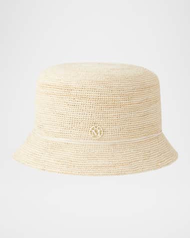 Maison Michel Axel Crochet Straw Bucket Hat