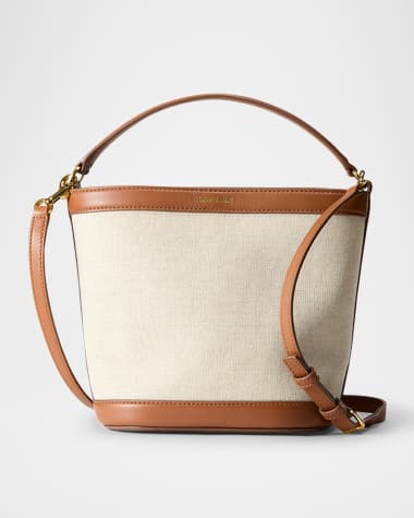 Veronica Beard Small Canvas Bucket Bag