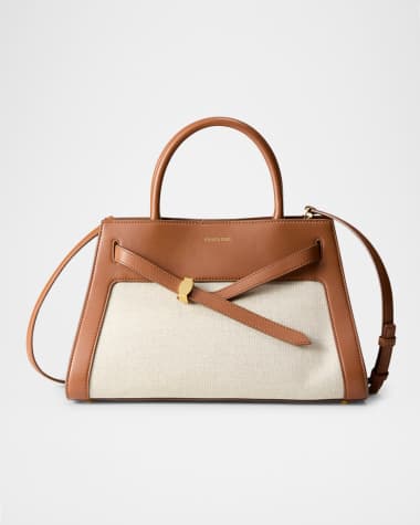 Veronica Beard Dash Canvas & Leather Crossbody Bag