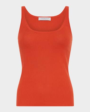 Gabriela Hearst Anax Cashmere-Silk Rib Tank Top