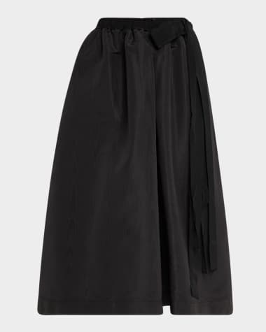 Dice Kayek Bow Silk Midi Skirt