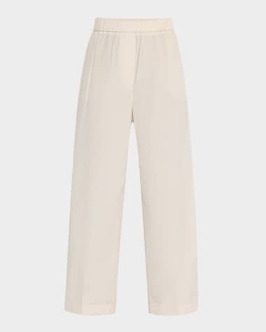 Peserico Cropped Straight-Leg Pants