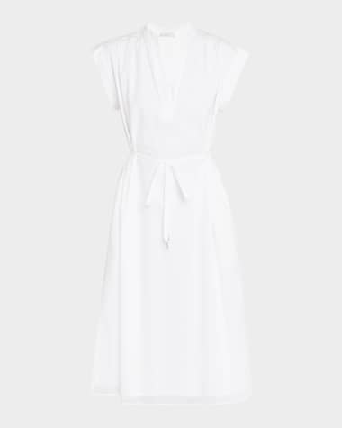 Peserico Chain-Trim Cotton Midi Dress