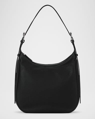 STAUD Pine Zip Leather Hobo Bag