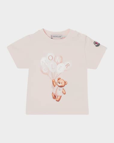 Moncler Girl's Bear with Balloons Graphic T-Shirt, Size 0M-18M