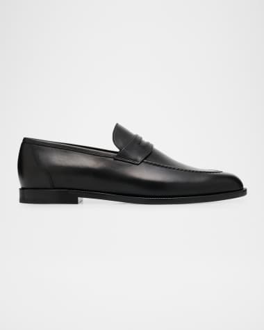 Loro Piana Sergio Leather Penny Loafers