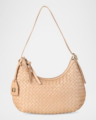 Rafe Alva Zip Woven Leather Hobo Bag
