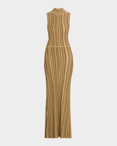 Veronica Beard Anna Stripe Sleeveless Maxi Dress