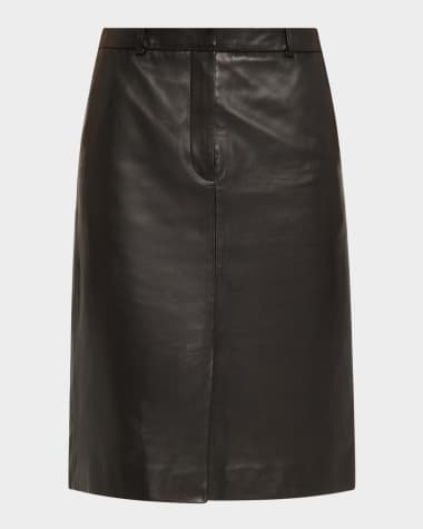 Veronica Beard Maxine Leather Skirt