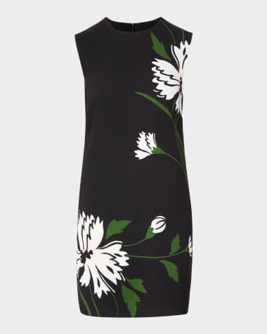 Veronica Beard Cromwell Floral Sleeveless Shift Dress