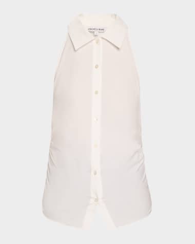 Veronica Beard Regina Sleeveless Button-Front Shirt