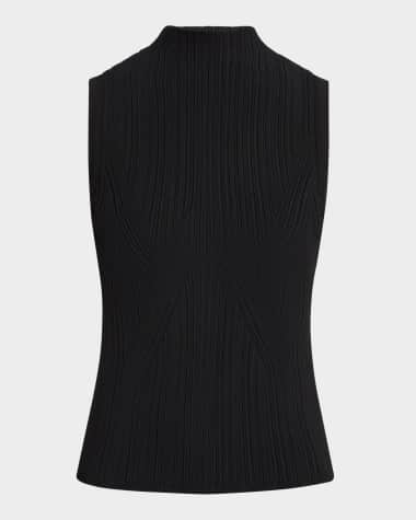 Veronica Beard Nellie Ribbed Shell