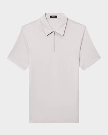 Theory Men's Ryder Quarter-Zip Jersey Polo Shirt