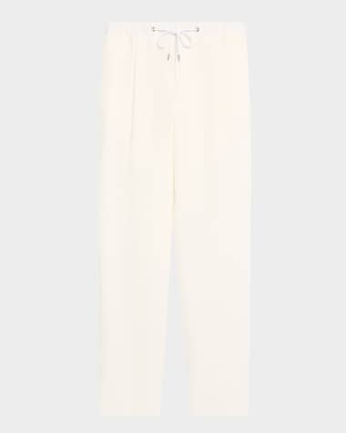 Giorgio Armani Men's Linen Drawstring Trousers