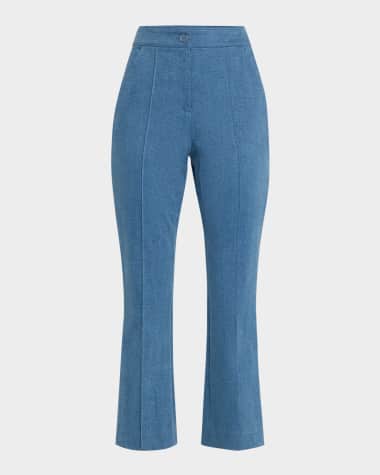 Veronica Beard Kimra Cropped Denim Pants