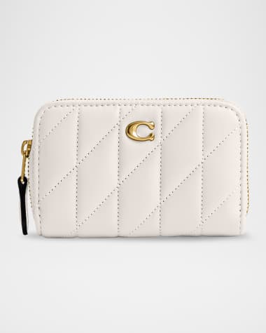 Coach Zip Pillow Quilted Leather Card Case