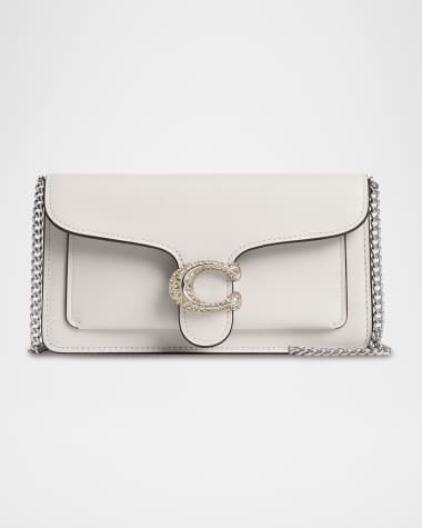 Coach Tabby Leather Clutch Bag with Chain