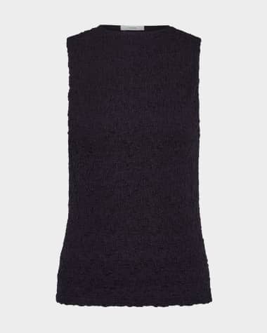 Vince Sleeveless Smocked Top