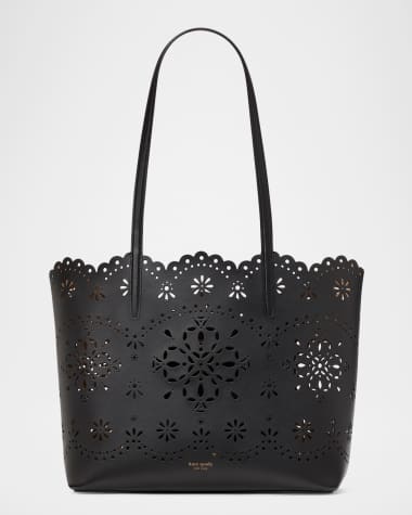 kate spade new york do it all spade flower perforated leather tote bag