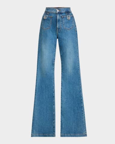 Veronica Beard Beverly High-Rise Skinny Flare Jeans