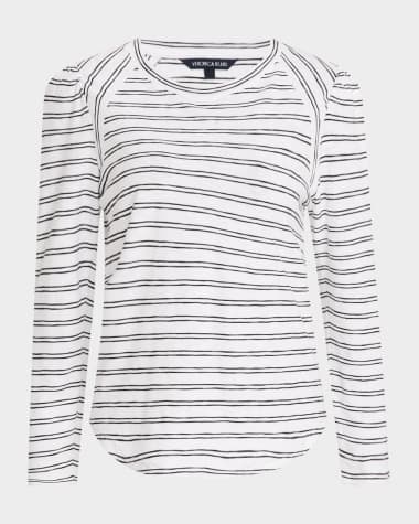Veronica Beard Mason Long-Sleeve Baseball Tee
