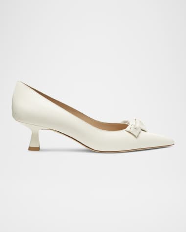 Stuart Weitzman Stuart Rosie Calfskin Kitten Pumps