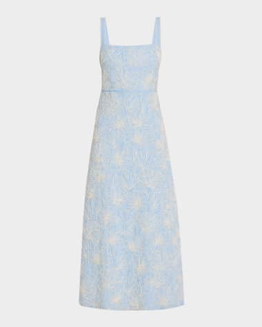 Veronica Beard Ella Floral A-Line Midi Dress